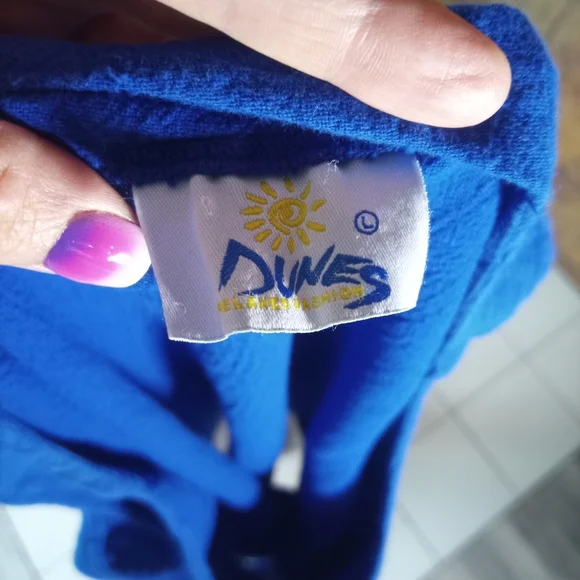 Elegant Royal Blue Women's Tank Top 100% Cotton - Picture 2 of 4